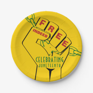 Free Indeed JUNETEENTH Paper Plate