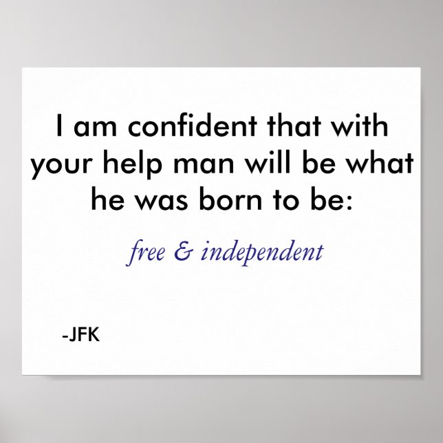 Free & Independent - blue Poster (Front)