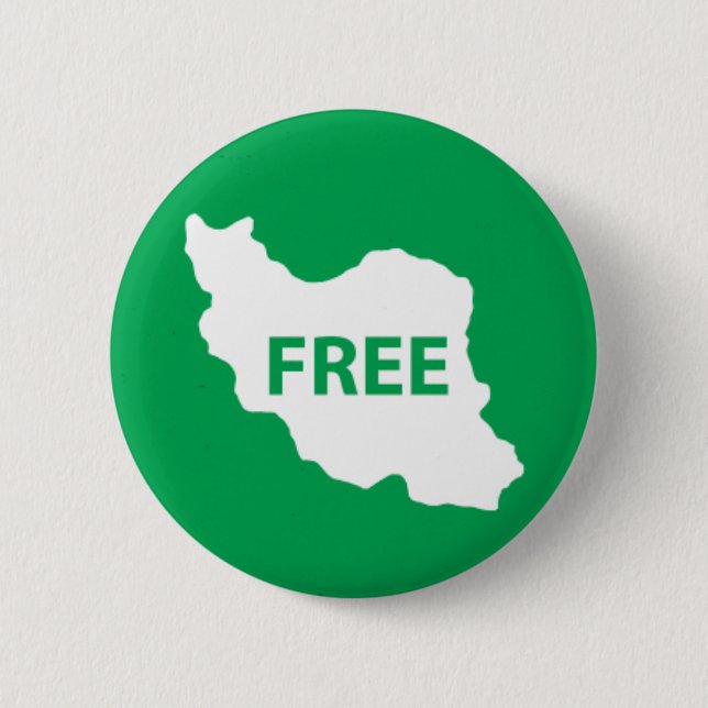 Free Iran 2 Inch Round Button (Front)
