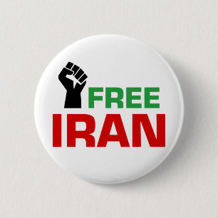 Free Iran Anti Iran War 2 Inch Round Button