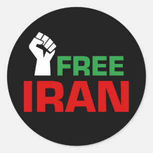 Free Iran Anti Iran War Classic Round Sticker