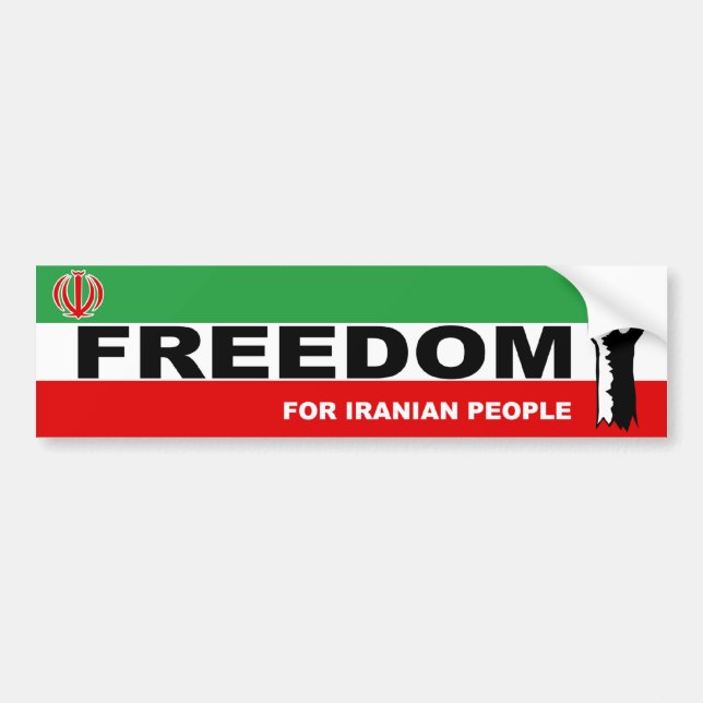 Free Iran Bumper Sticker (Front)