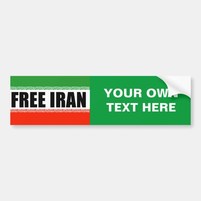 FREE IRAN BUMPER STICKER (Front)