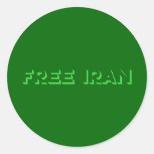 Free Iran Classic Round Sticker