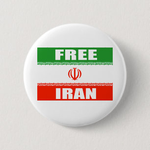 FREE IRAN Flag 2 Inch Round Button