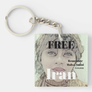 FREE IRAN REMEMBER Mahsa Amini   Keychain