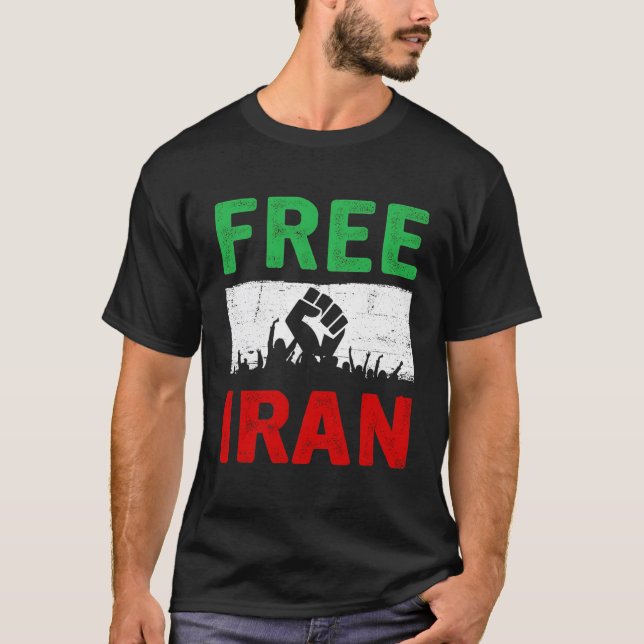 Free Iran Stand With The Of Iran T-Shirt (Front)