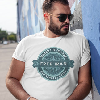 Free Iran Woman | Mahsa Amini Badge Green T-Shirt