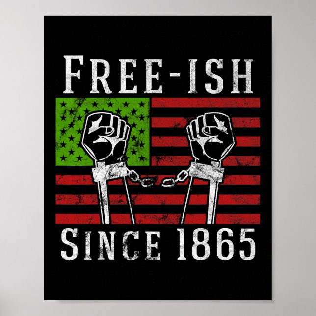 Free-ish Since 1865 Juneteenth Day Black Pride Fre Poster (Front)