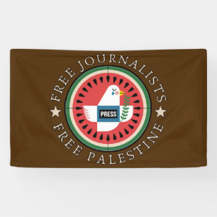 Free Jounalists Free Palestine Banner