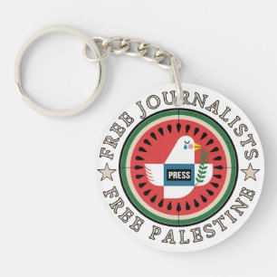 Free Jounalists Free Palestine Keychain