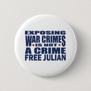 Free Julian Assange - WikiLeaks 2 Inch Round Button