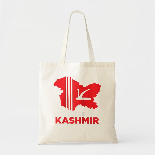 Free Kashmir Kashmiri Gifts Kashmir Raglan Basebal Tote Bag (Front)
