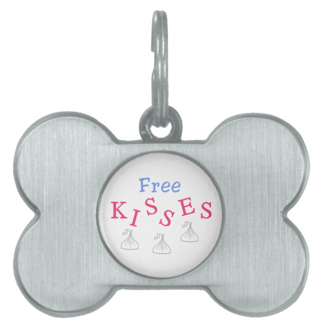 Free Kisses Pet ID Tag (Front)