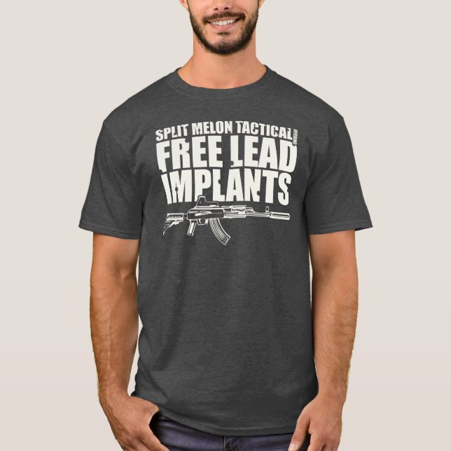 Free Lead Implants AK-47 - Cream Graphics T-Shirt (Front)