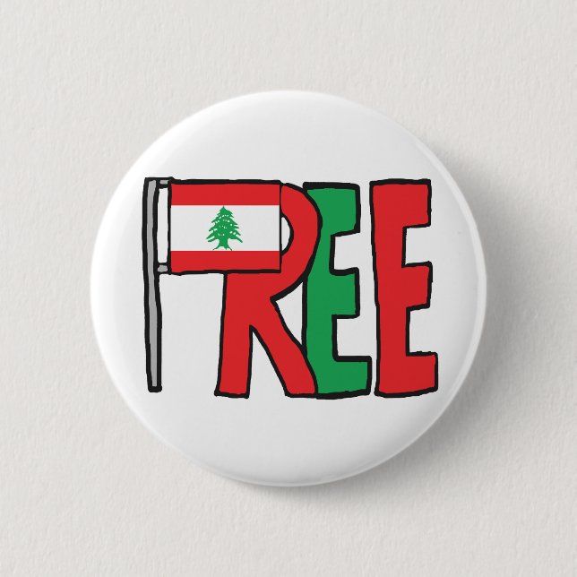 Free Lebanon 2 Inch Round Button (Front)