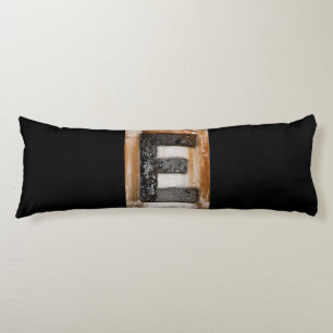 Free Letter E on Rusty Sign Body Pillow