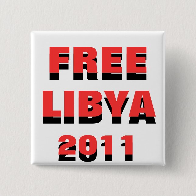 FREE LIBYA 2011 2 INCH SQUARE BUTTON (Front)