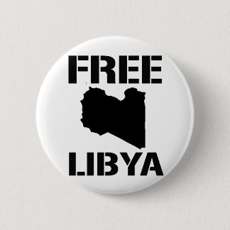 FREE LIBYA (black) 2 Inch Round Button