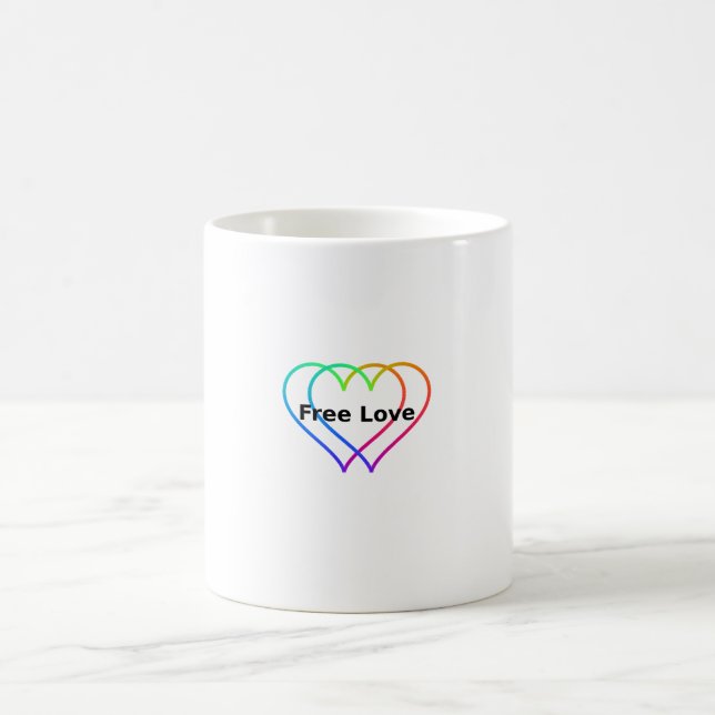 Free Love Classic Mug, 11 oz Coffee Mug (Center)