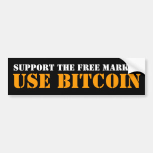 Free Market Bitcoin Litecoin Liberty Bumper Sticker