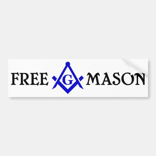 Free Mason Bumper Sticker (Front)