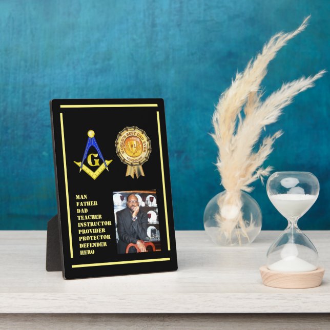 Free Mason Dad Plaque (Side)