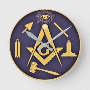Free Mason Round Clock