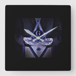 Free Mason Square Wall Clock