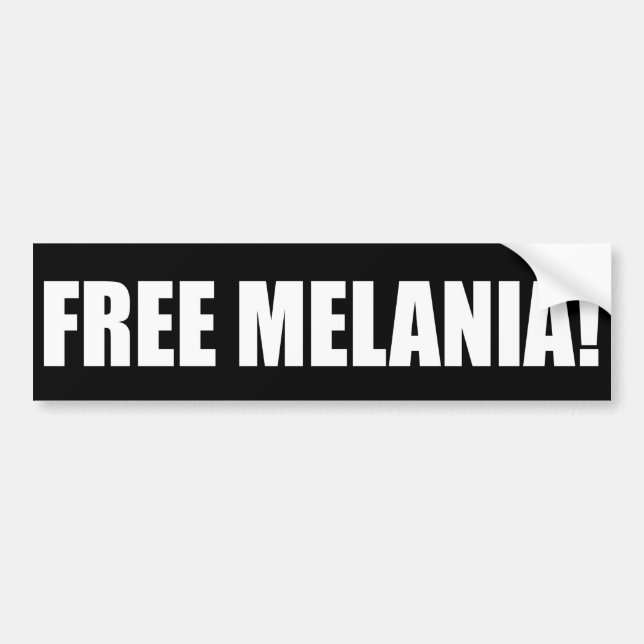 "FREE MELANIA!" BUMPER STICKER (Front)