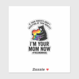 Free Mom Hug Bear Pride Vintage T-Shirt Design_1