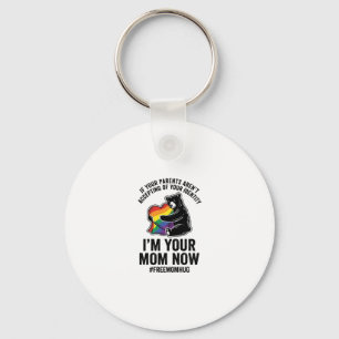 Free Mom Hug Bear Pride Vintage T-Shirt Design_1 Keychain