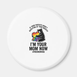 Free Mom Hug Bear Pride Vintage T-Shirt Design_1 Magnet