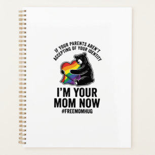 Free Mom Hug Bear Pride Vintage T-Shirt Design_1 Planner