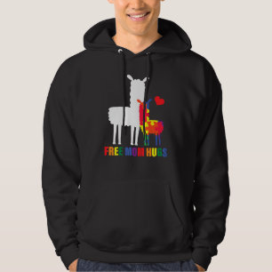 Free Mom Huge Autism Awareness Llama Puzzle Design Hoodie