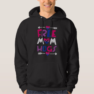 Free Mom Hugs Bisexual Pride Flag Lgbtq Bi Mama Mo Hoodie