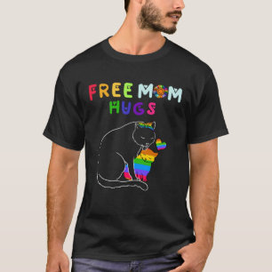 Free Mom Hugs Cat LGBT T-Shirt