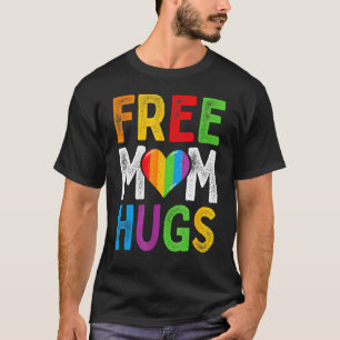 Free Mom Hugs Cute LGBT Pride Gay Family Matching T-Shirt