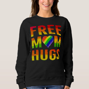 Free Mom Hugs Gay Lgbt Pride Parades Daisy Flower Sweatshirt