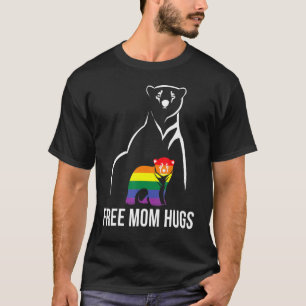 Free Mom Hugs Gay Pride Lgbt Rainbow T-Shirt