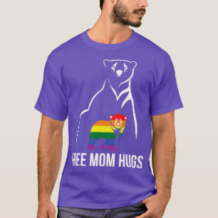 Free Mom Hugs Gay Pride LGBT Rainbow Women T-Shirt