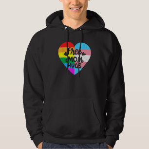 Free Mom Hugs Gay Pride LGBT Transgender Rainbow F Hoodie