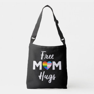 Free Mom Hugs II - Rainbow Gay Trans Pride Crossbody Bag