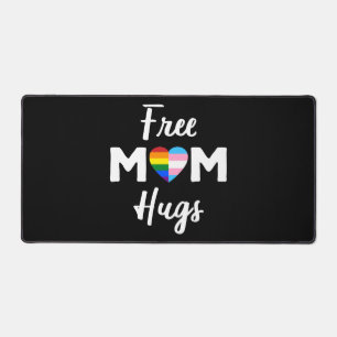 Free Mom Hugs II - Rainbow Gay Trans Pride Desk Mat