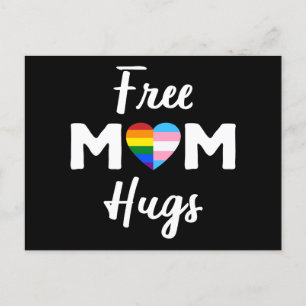 Free Mom Hugs II - Rainbow Gay Trans Pride Postcard