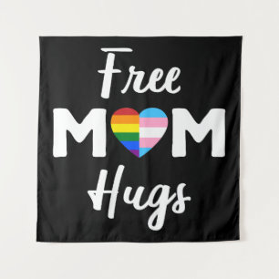 Free Mom Hugs II - Rainbow Gay Trans Pride Tapestry