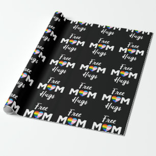 Free Mom Hugs II - Rainbow Gay Trans Pride Wrapping Paper