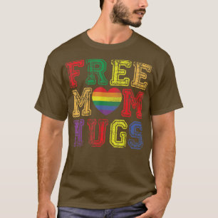 Free Mom Hugs LGBT Heart Support LGBT Pride T-Shirt