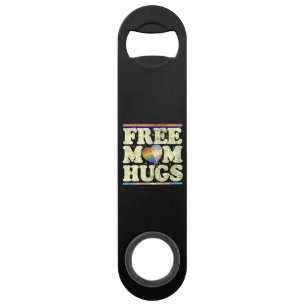 Free Mom Hugs Lgbt Pride Bar Key