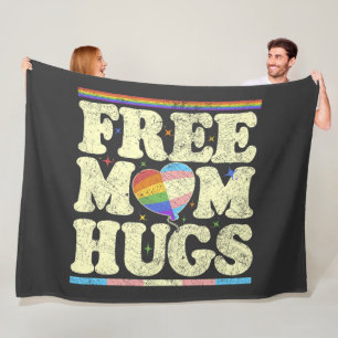 Free Mom Hugs Lgbt Pride Fleece Blanket